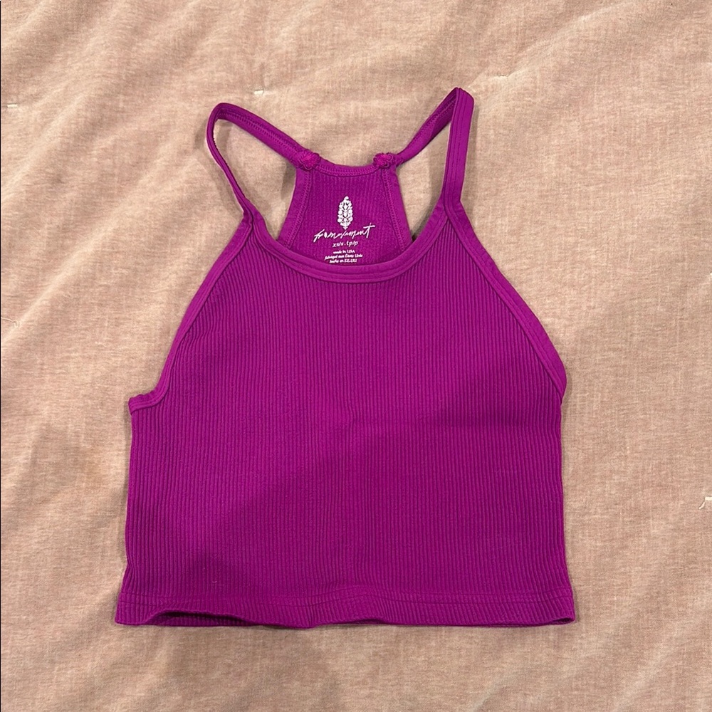 Free People Movement Purple Halter Crop Top